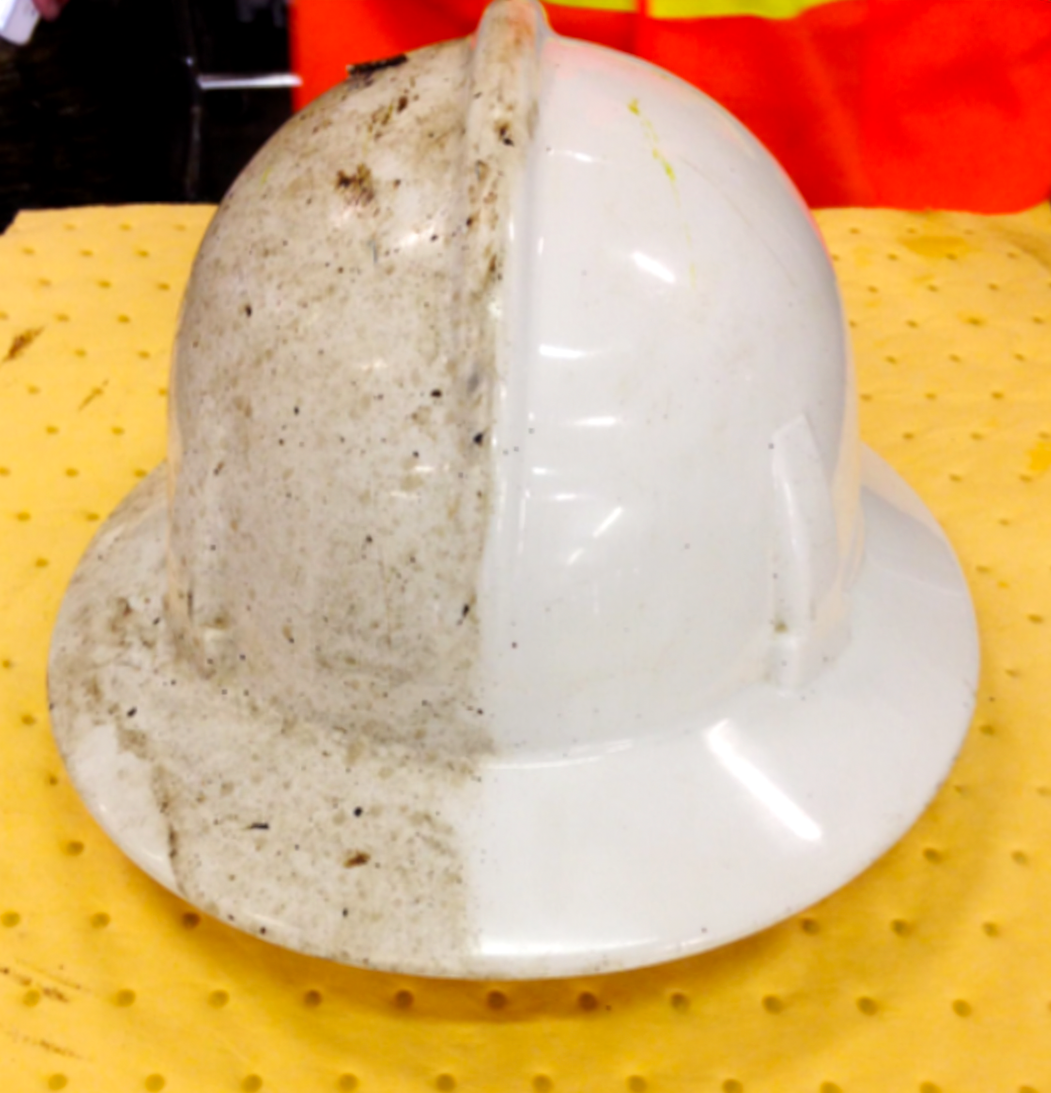 Bitumen Impacted Hard Hat (PPE) Decontamination